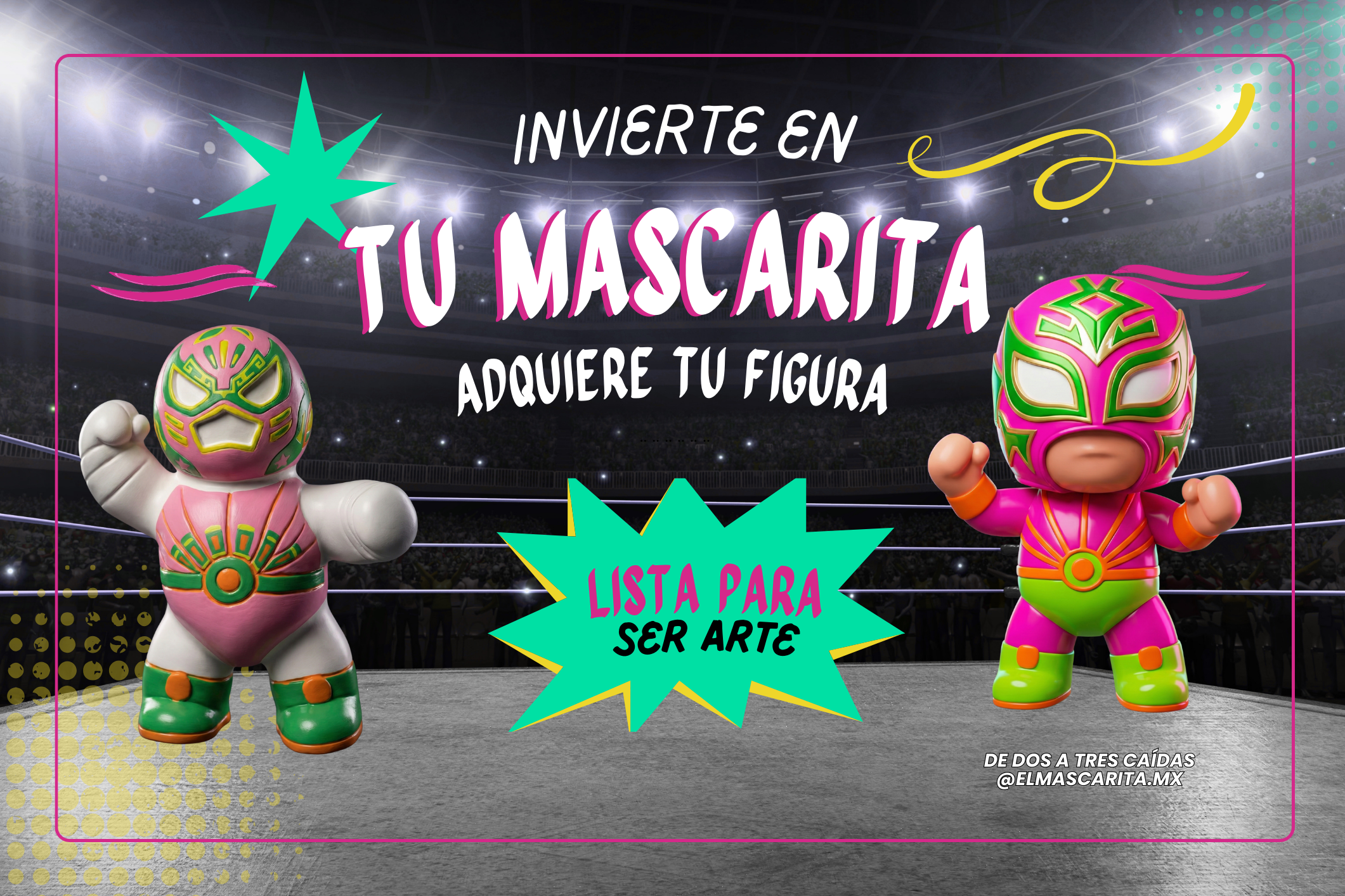 Post para Instagram Anuncio Lucha Libre Mexicano Amarillo (5)