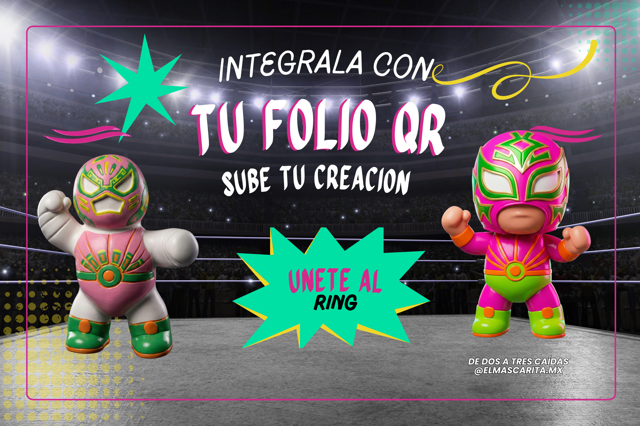 Post para Instagram Anuncio Lucha Libre Mexicano Amarillo (7)