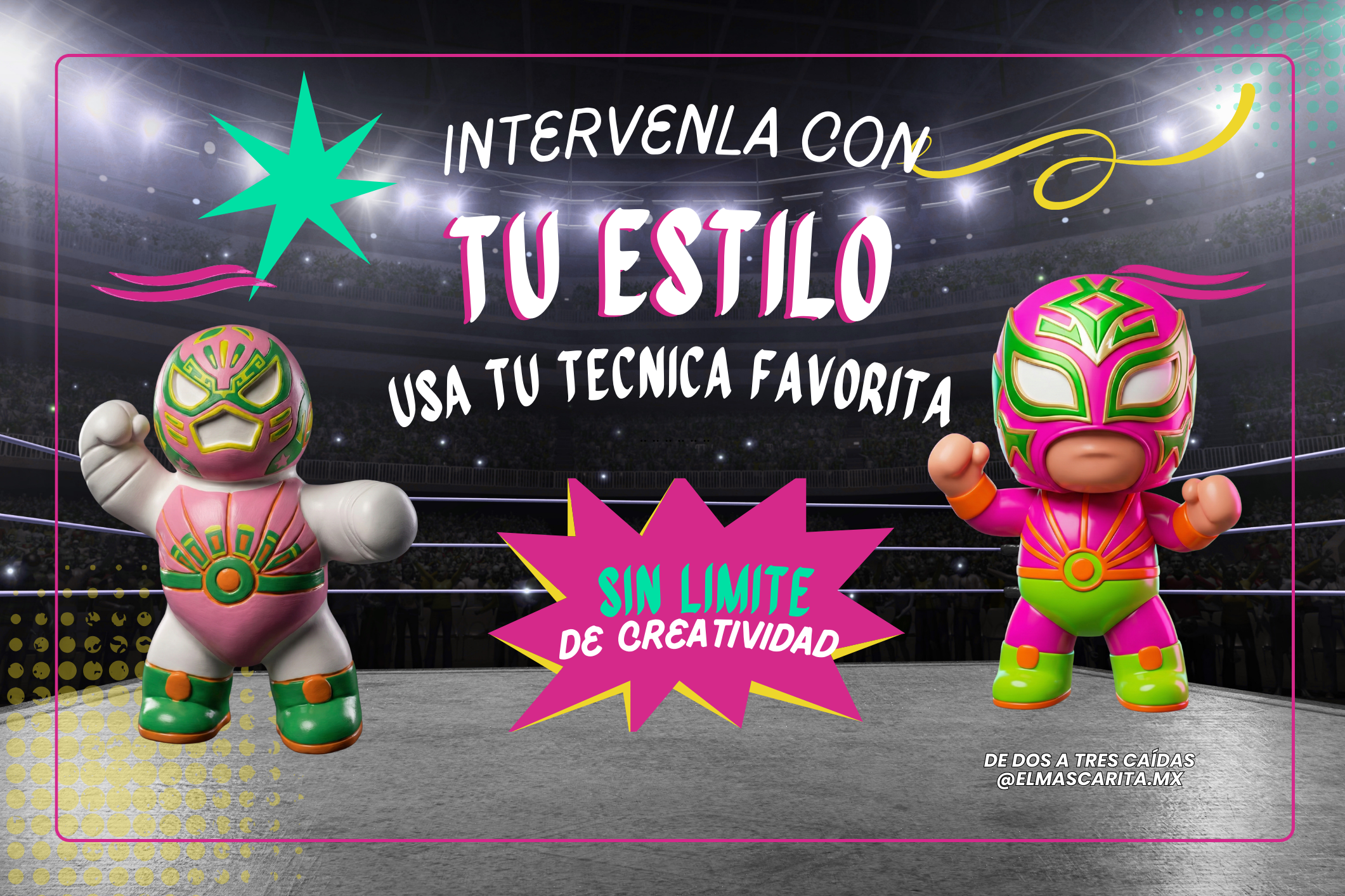 Post para Instagram Anuncio Lucha Libre Mexicano Amarillo (9)